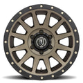 Compression 18 X 9 / 6 X 5.5 25MM Offset 6 Inch Back Space Bronze, ICON Alloys