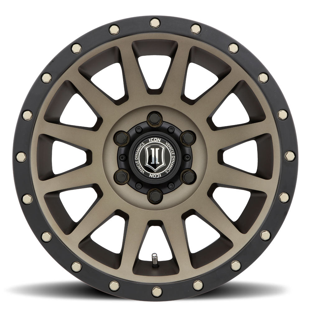 Compression 18 X 9 / 6 X 5.5 25MM Offset 6 Inch Back Space Bronze, ICON Alloys