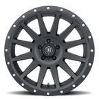 Compression 20 X 10 / 6 X 135 / -19MM / 4.75 Inch Back Space Satin Black, ICON Alloys