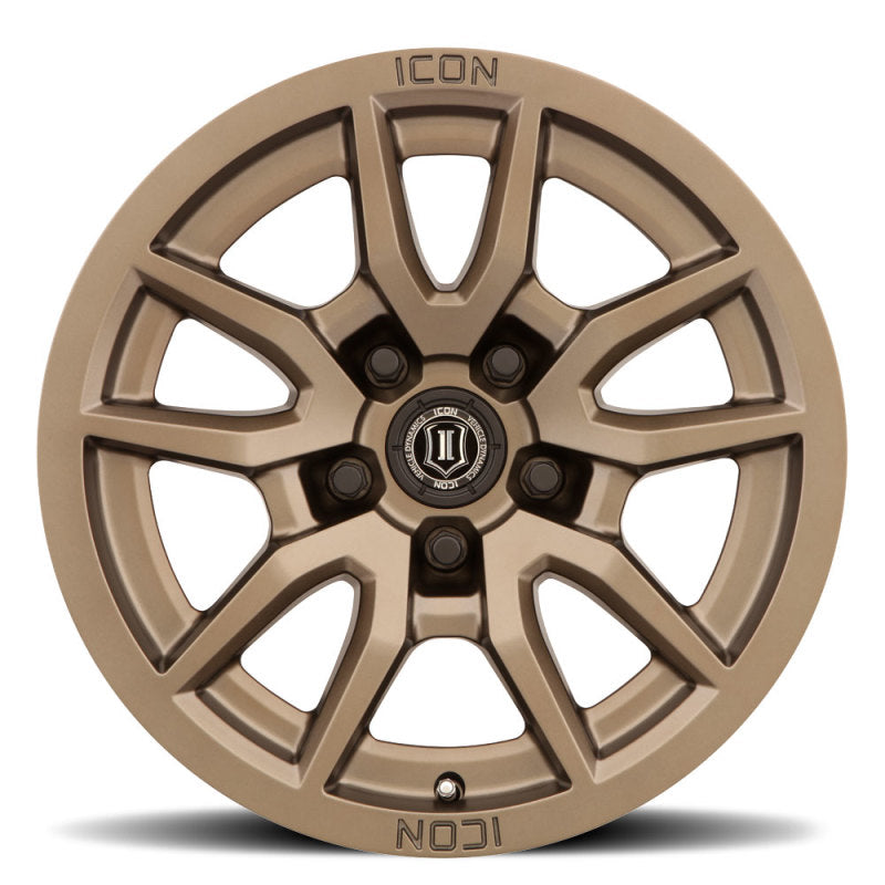 ICON Vector 5 17x8.5 5x5 -6mm Offset 4.5in BS 71.5mm Bore Bronze Wheel-LTW Motorsports