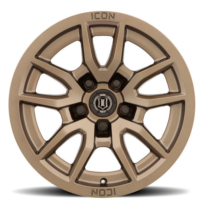 ICON Vector 5 17x8.5 5x5 -6mm Offset 4.5in BS 71.5mm Bore Bronze Wheel-LTW Motorsports