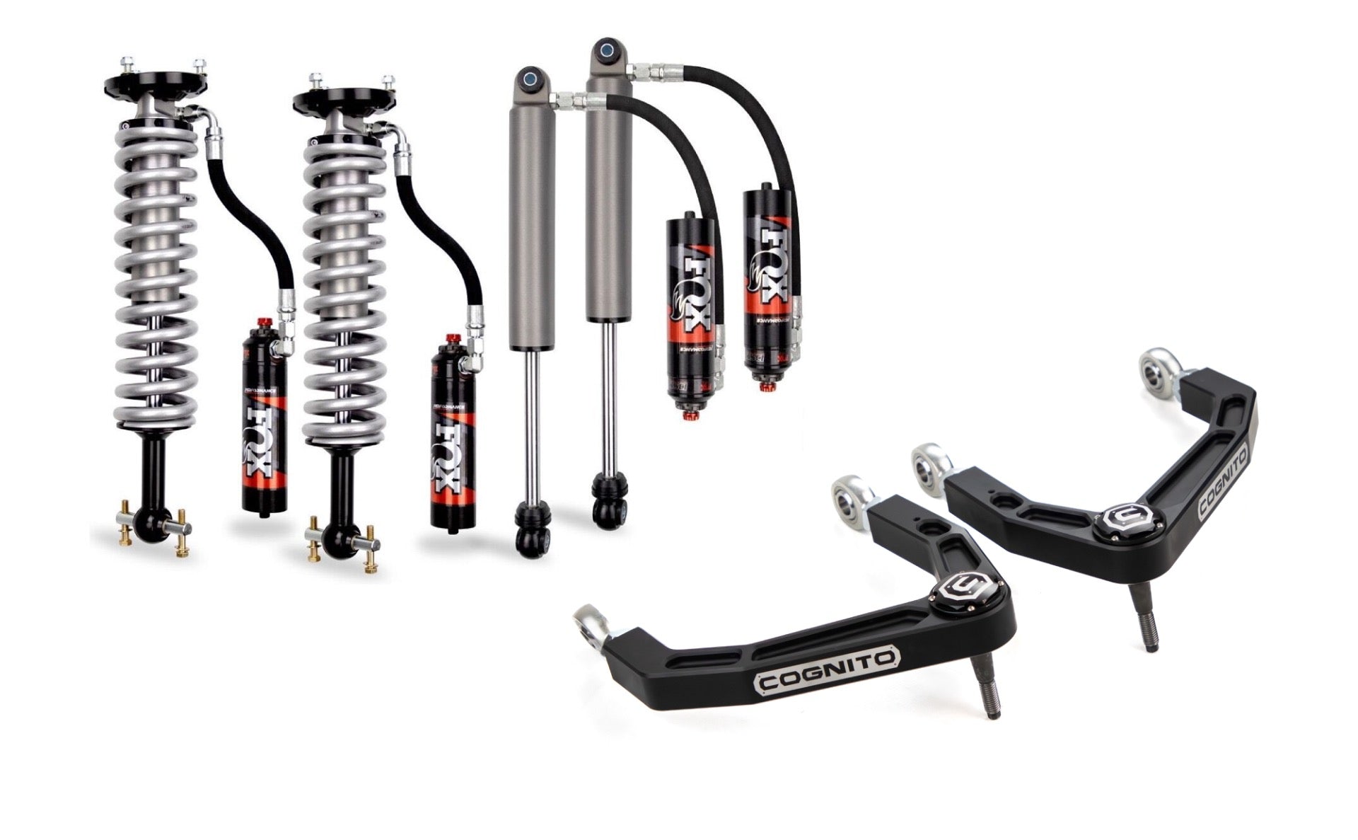 3-Inch Elite Billet Uca Leveling Kit with Fox 2.5 Elite Performance Series Shocks for 19-25 Silverado/Sierra 1500 2WD/4WD Cognito