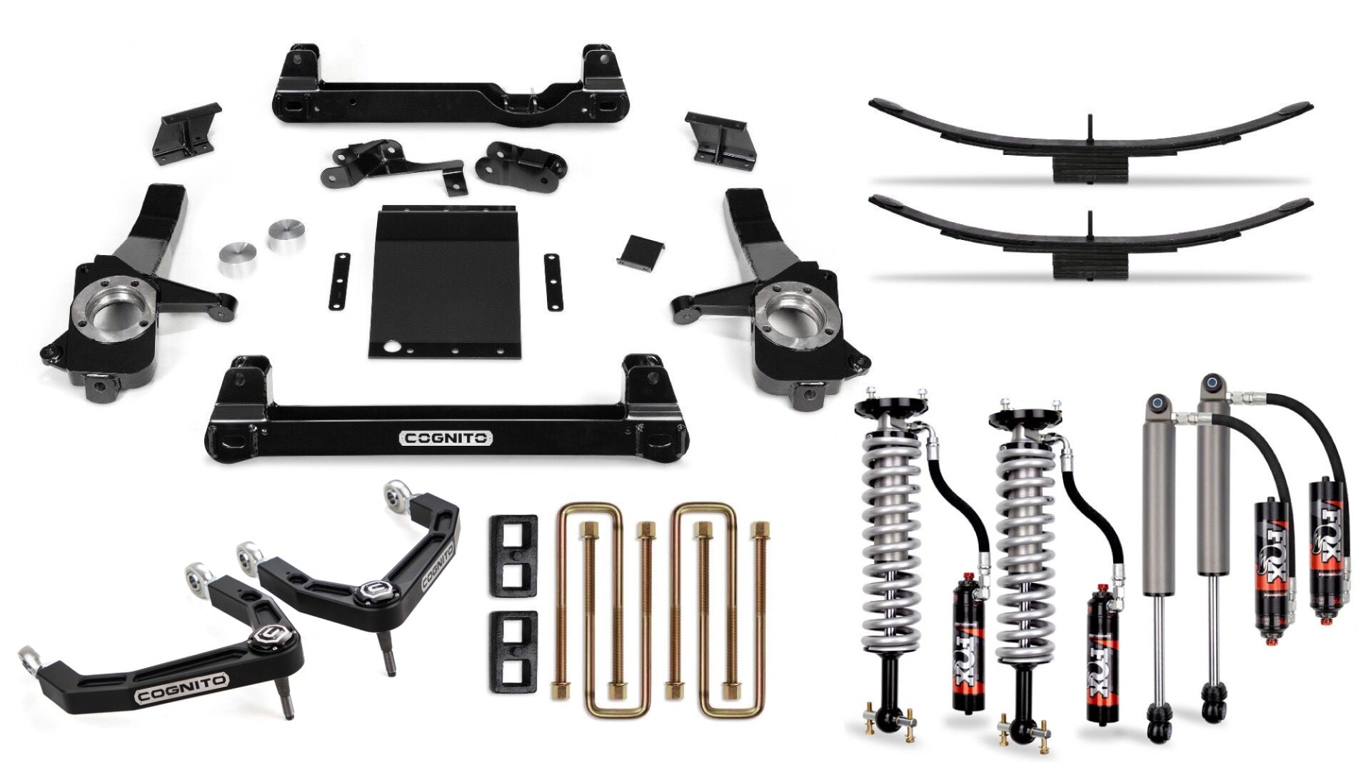 6-Inch Elite Billet Uca Lift Kit with Fox 2.5 Elite Performance Series Shocks For 19-25 Silverado/Sierra 1500 2WD/4WD Including AT4 and Trail Boss Cognito