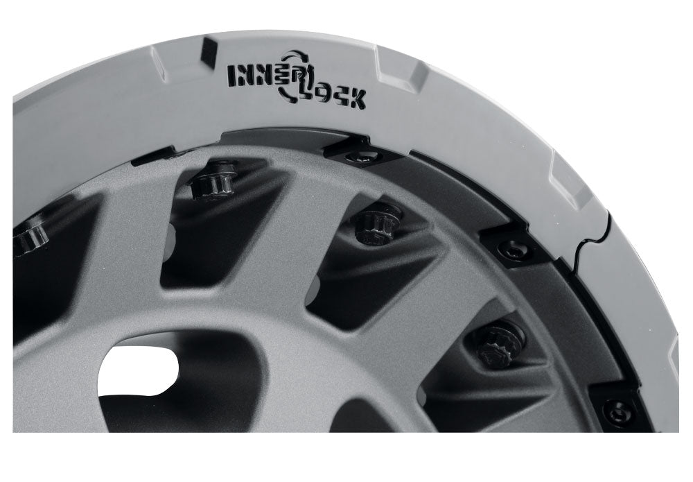 Hammer Pro 17 X 8.5 / 6 X 135 6MM Offset 5 Inch Back Space Charcoal W/ Black Ring, ICON Alloys