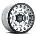 Hammer Pro 17 X 8.5 / 6 X 135 6MM Offset 5 Inch Back Space Silver Machined W/ Black Ring, ICON Alloys