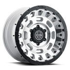 Hammer Pro 17 X 8.5 / 6 X 135 6MM Offset 5 Inch Back Space Silver Machined W/ Black Ring, ICON Alloys