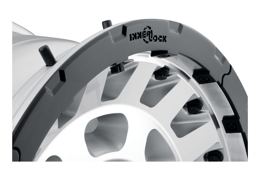 Hammer Pro 17 X 8.5 / 6 X 135 6MM Offset 5 Inch Back Space Silver Machined W/ Black Ring, ICON Alloys