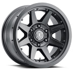 Rebound Pro 17 X 8.5 / 6X5.5 / 0MM / 4.75 Inch Back Space Satin Black, ICON Alloys