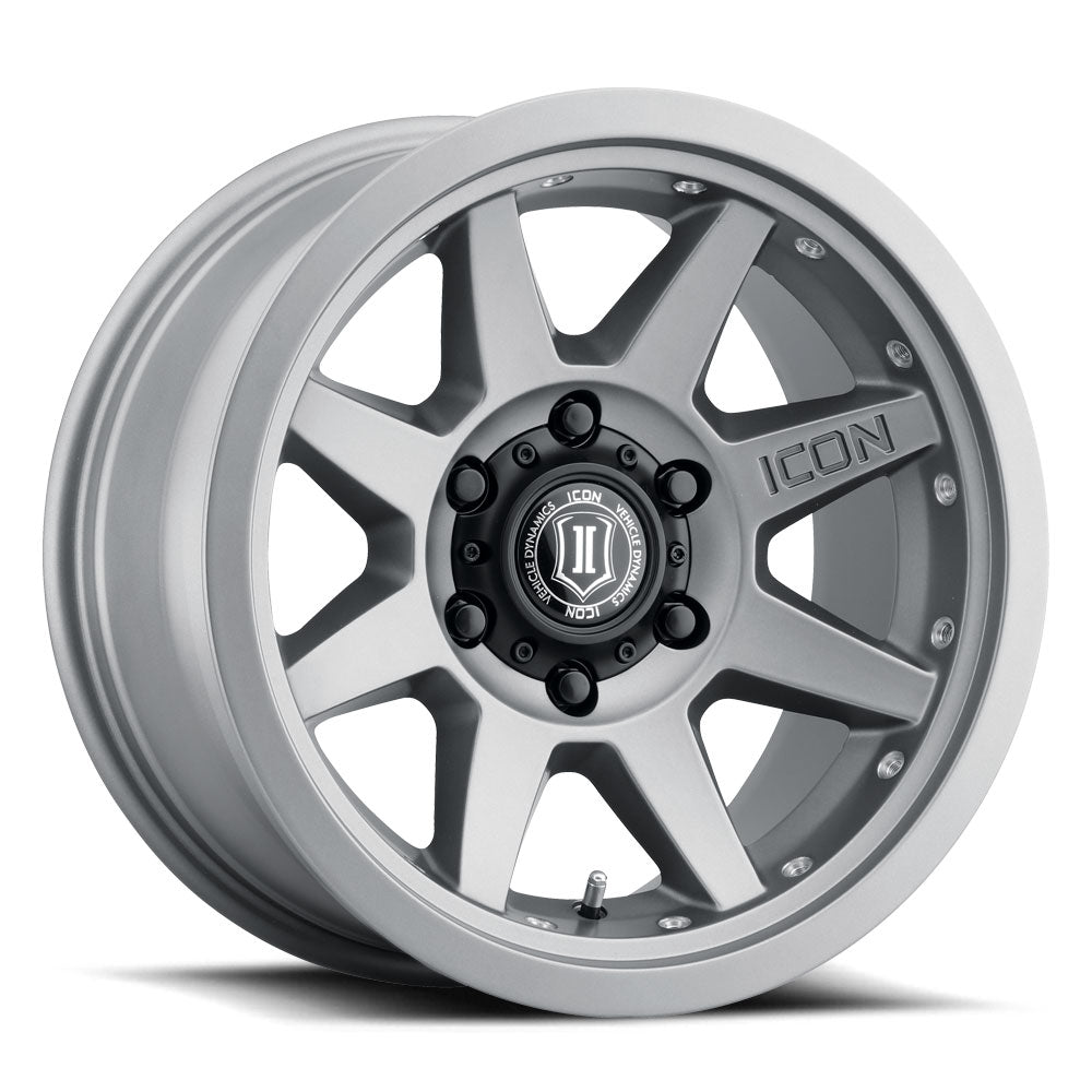 Rebound Pro 17 X 8.5 / 6X5.5 / 0MM / 4.75 Inch Back Space Titanium, ICON Alloys