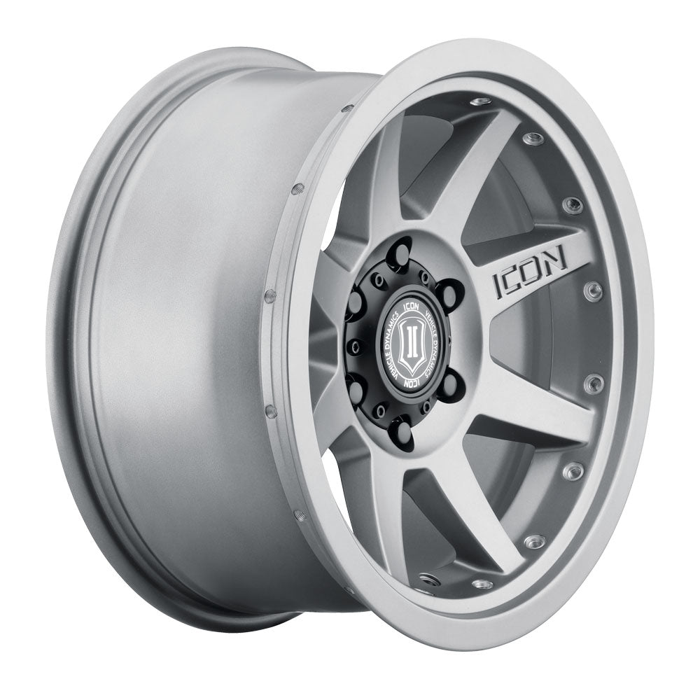 Rebound Pro 17 X 8.5 / 6X5.5 / 0MM / 4.75 Inch Back Space Titanium, ICON Alloys