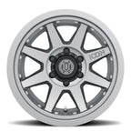 Rebound Pro 17 X 8.5 / 6X5.5 / 0MM / 4.75 Inch Back Space Titanium, ICON Alloys