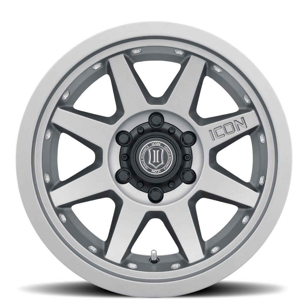 Rebound Pro 17 X 8.5 / 6X5.5 / 0MM / 4.75 Inch Back Space Titanium, ICON Alloys