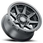 Rebound Pro 17 X 8.5 / 5 X 5.5 0MM Offset 4.75 Inch Back Space 108MM Hub Bore Satin Black, ICON Alloys