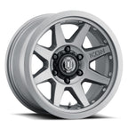 Rebound Pro 17 X 8.5 / 5 X 5.5 0MM Offset 4.75 Inch Back Space 108MM Hub Bore Titanium, ICON Alloys