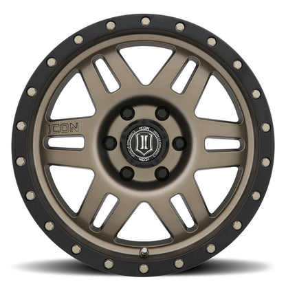 ICON Six Speed 17x8.5 6x5.5 25mm Offset 5.75in BS 108.1mm Bore Bronze Wheel-LTW Motorsports