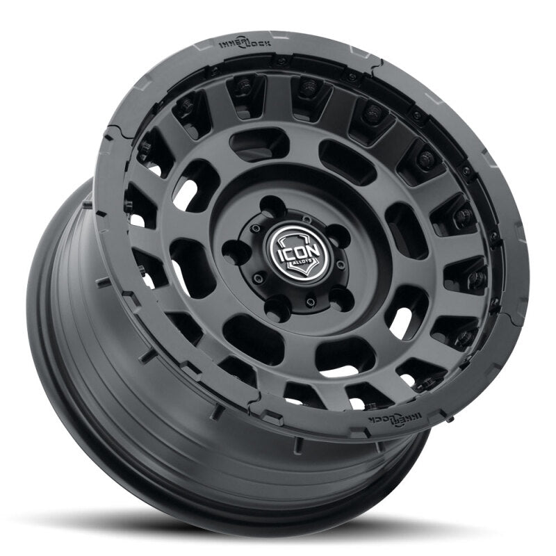 ICON Hammer Pro 17x8.5 / 6x5.5 / 25mm / 5.75in BS - Satin Black