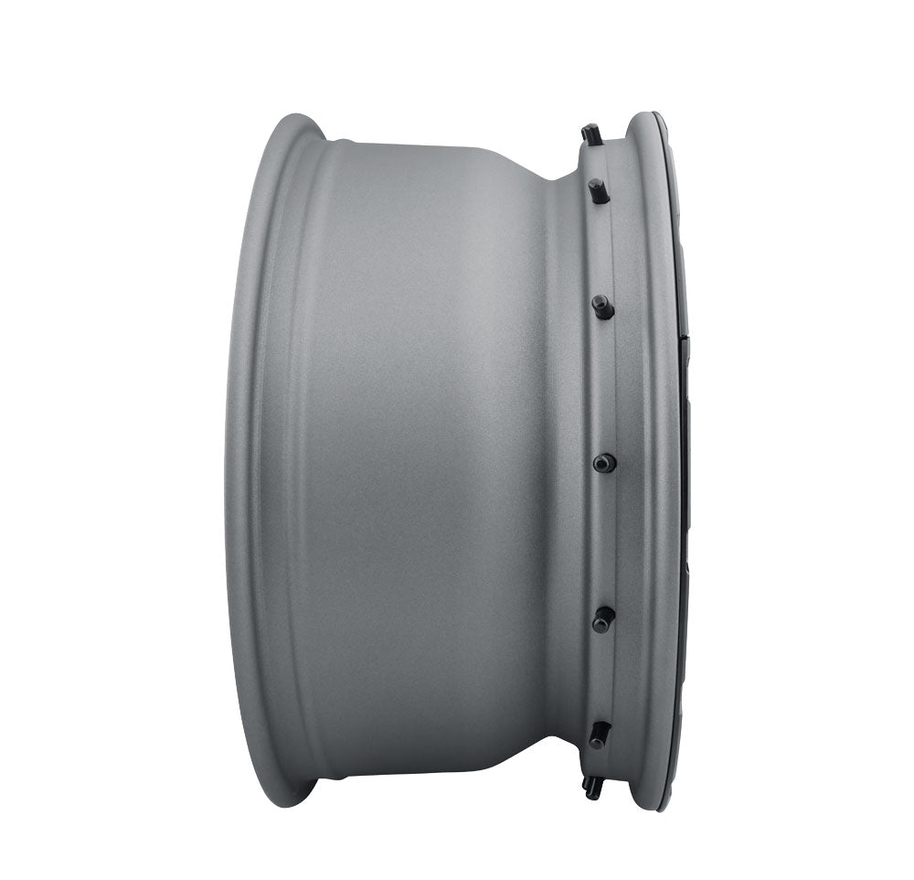 Rebound Pro 18 X 9 / 6 X 5.5 0MM Offset 5 Inch Back Space Charcoal W/ Black Ring, ICON Alloys
