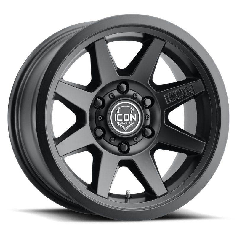 ICON Rebound 17x8.5 6x5.5 25mm Offset 5.75in BS 95.1mm Bore Satin Black Wheel-LTW Motorsports