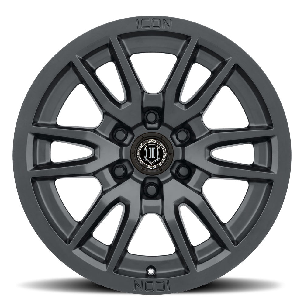 Vector 6 17 X 8.5 Satin Black, ICON Alloys