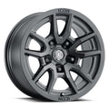 Rebound 17 X 8.5 / 5 X 5 / -6MM / 4.5 Inch Back Space Satin Black, ICON Alloys