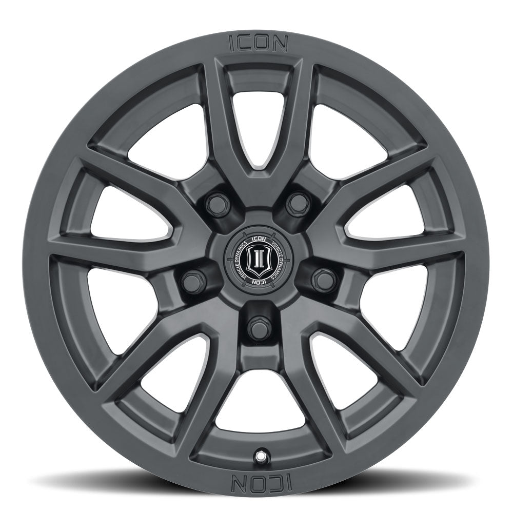 Rebound 17 X 8.5 Satin Black, ICON Alloys
