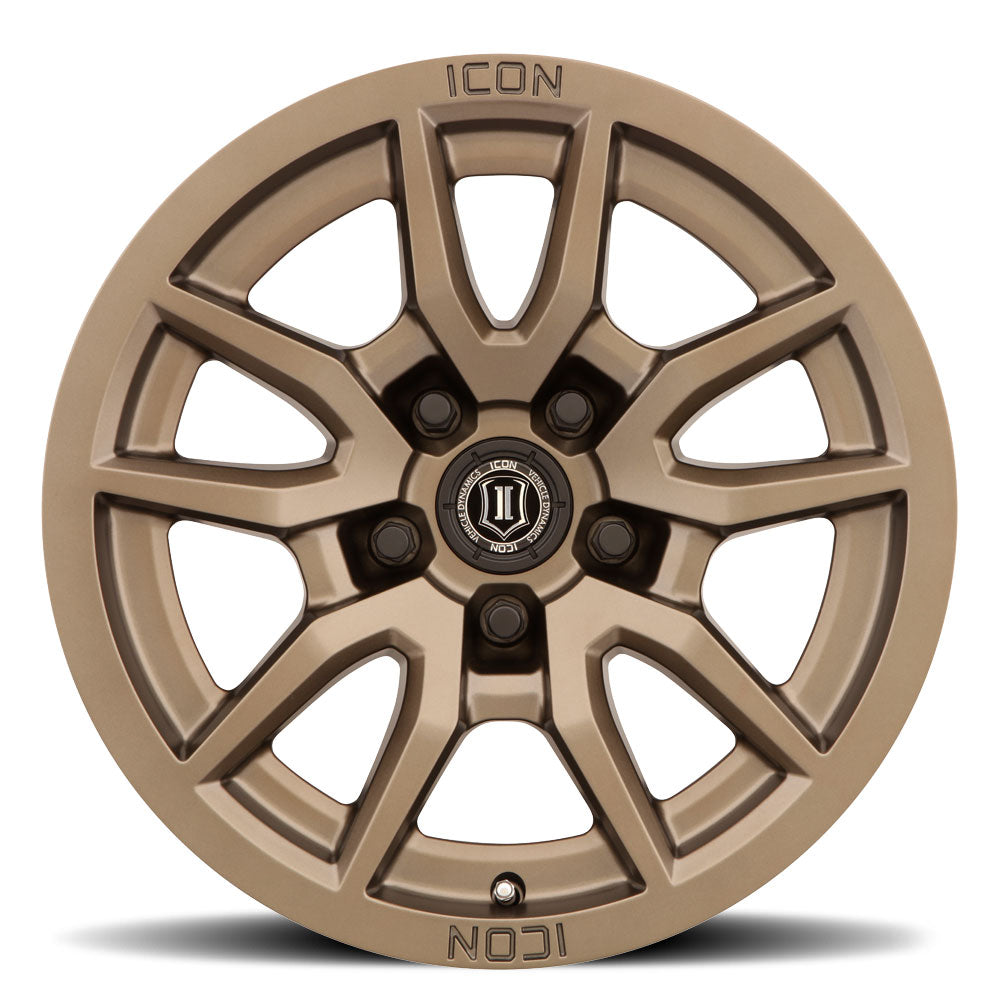 Vector 5 17 X 8.5 / 5 X 5 Inch / -6MM / 4.5 Inch Back Space Bronze, ICON Alloys