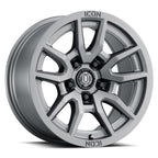 Vector 5 -17 X 8.5 / 5 X 5 Inch / -6MM / 4.5 Inch Back Space Titanium, ICON Alloys