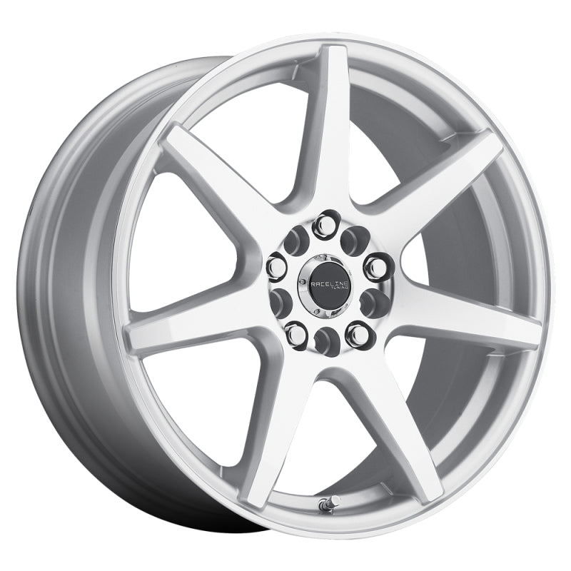 Raceline 131S Evo 16x7in / 5x110/5x115 BP / 40mm Offset / 72.62mm Bore - Silver & Machined Wheel