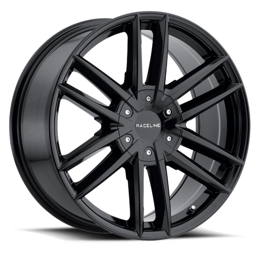 Raceline 158B Impulse 22x9.5in / 5x115/5x120 BP / 15mm Offset / 74.1mm Bore - Gloss Black Wheel