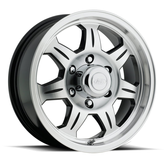 Raceline 870 Element 14x6in / 5x114.3 BP / 0mm Offset / 3.19mm Bore - Black & Machined Wheel