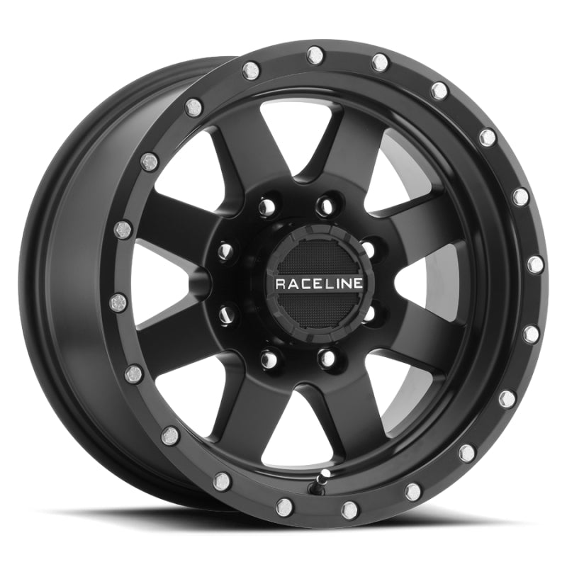 Raceline 935B Defender 20x9in / 5x127 BP / -12mm Offset / 83.82mm Bore - Satin Black Wheel