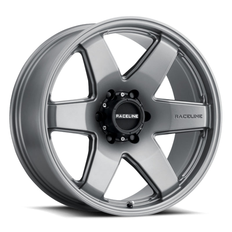 Raceline 942GS Addict 16x8in / 6x139.7 BP / 0mm Offset / 106.1mm Bore - Greystone Wheel