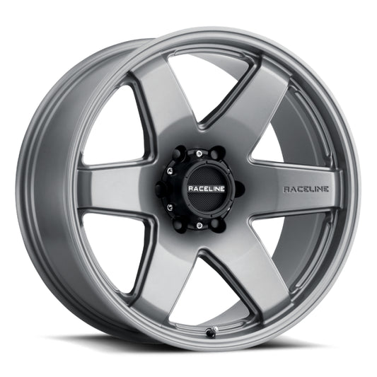 Raceline 942GS Addict 16x8in / 6x139.7 BP / 0mm Offset / 106.1mm Bore - Greystone Wheel