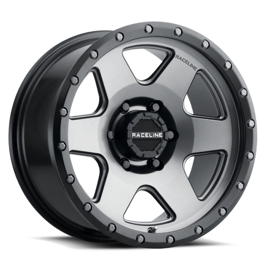 Raceline 946G Boost 17x9in / 6x139.7 BP / 0mm Offset / 107.95mm Bore - Gunmetal Wheel