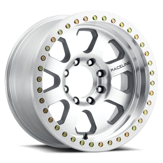 Raceline RT260M Avenger 17x9in / 8x165.1 BP / 0mm Offset / 130.81mm Bore - Machined Beadlock Wheel