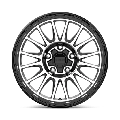 KMC Wheels KM542 17X8 5X4.25 S-BLK MACH 38MM KM54278045538