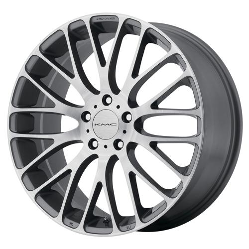 KMC Wheels KM693 18X8 5X120 P-GRAY BRUSH FACE 40MM KM69388052540