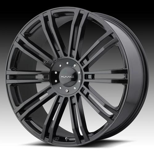 KMC Wheels KM677 D2 22X9.5 6X120 G-BLK +35 74.5 KM67722977335