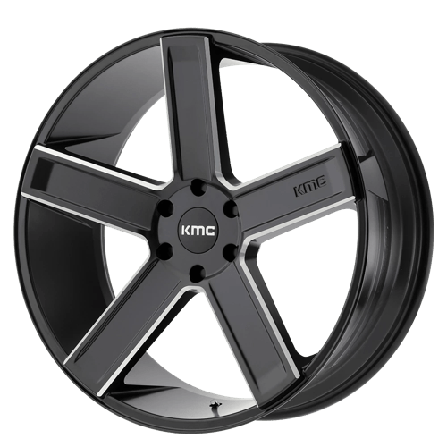 KMC Wheels KM702 22X9 5X135 S-BLK MILL 15MM KM70222913915