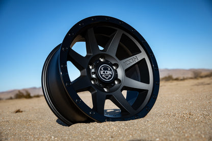 ICON Rebound 18x9 6x5.5 0mm Offset 5in BS 106.1mm Bore Double Black Wheel-LTW Motorsports