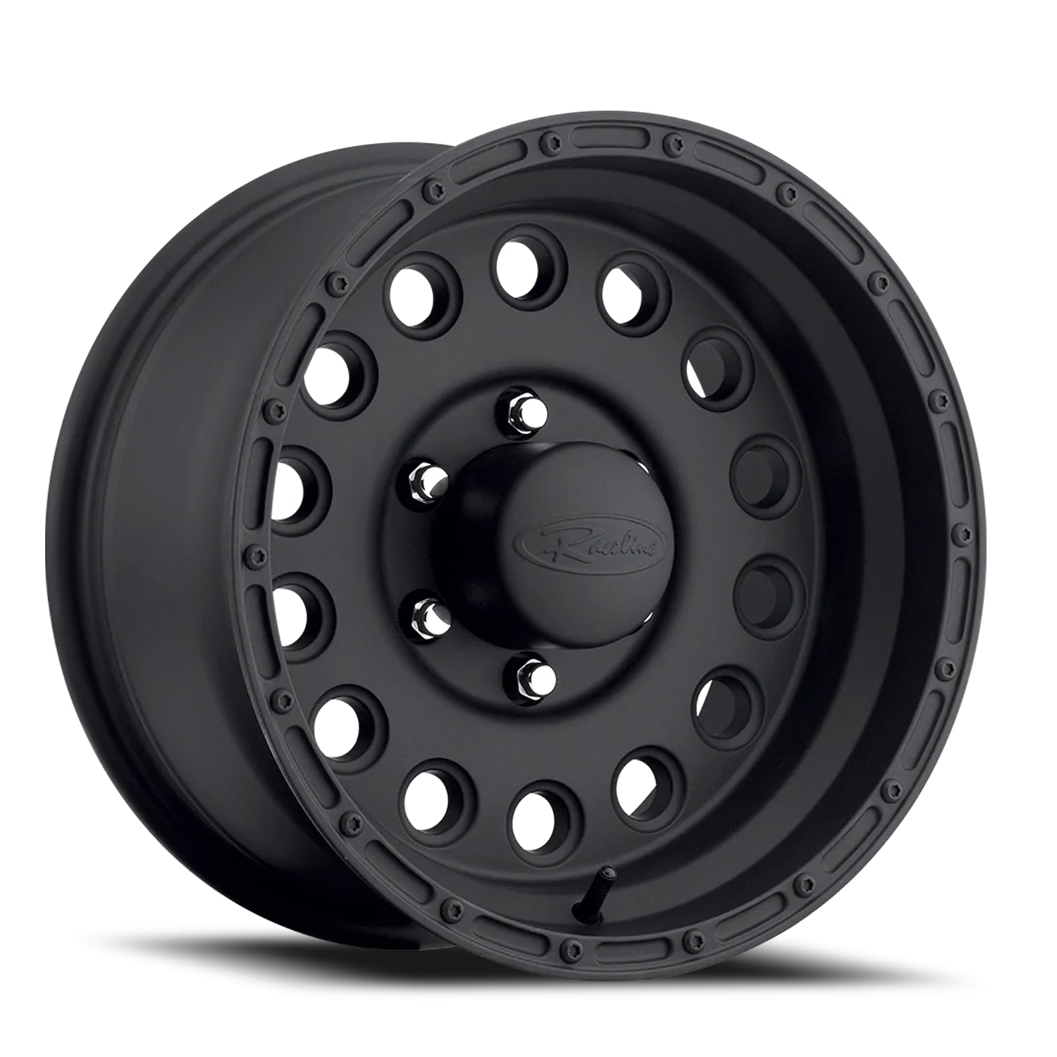Raceline Aluminum Wheels 15x10 Rockcrusher 887B Satin Black -47 Offset 6 on 139.7 Bolt Pattern 107.95 Bore