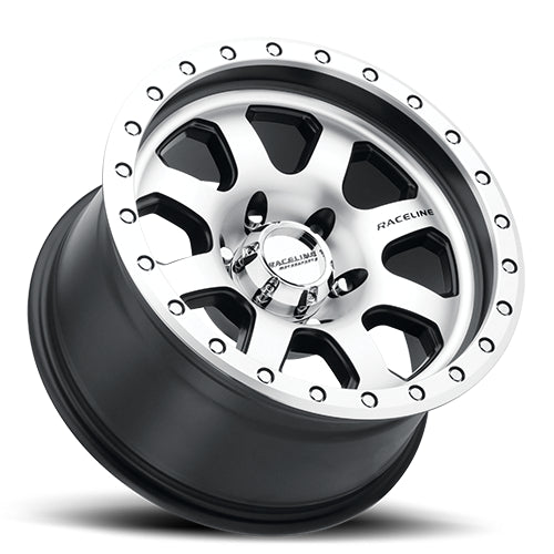 Raceline Aluminum Wheels 17x9 Avenger 929M Machined Silver -12 Offset 8 on 170 Bolt Pattern 130.81 Bore