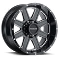 Raceline Aluminum Wheels 20x9 Hostage 940M Milled Gloss Black 0 Offset 6 on 139.7 Bolt Pattern 106.1 Bore