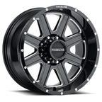 Raceline Aluminum Wheels 20x9 Hostage 940M Milled Gloss Black 0 Offset 6 on 139.7 Bolt Pattern 106.1 Bore