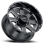 Raceline Aluminum Wheels 20x9 Hostage 940M Milled Gloss Black 0 Offset 6 on 139.7 Bolt Pattern 106.1 Bore