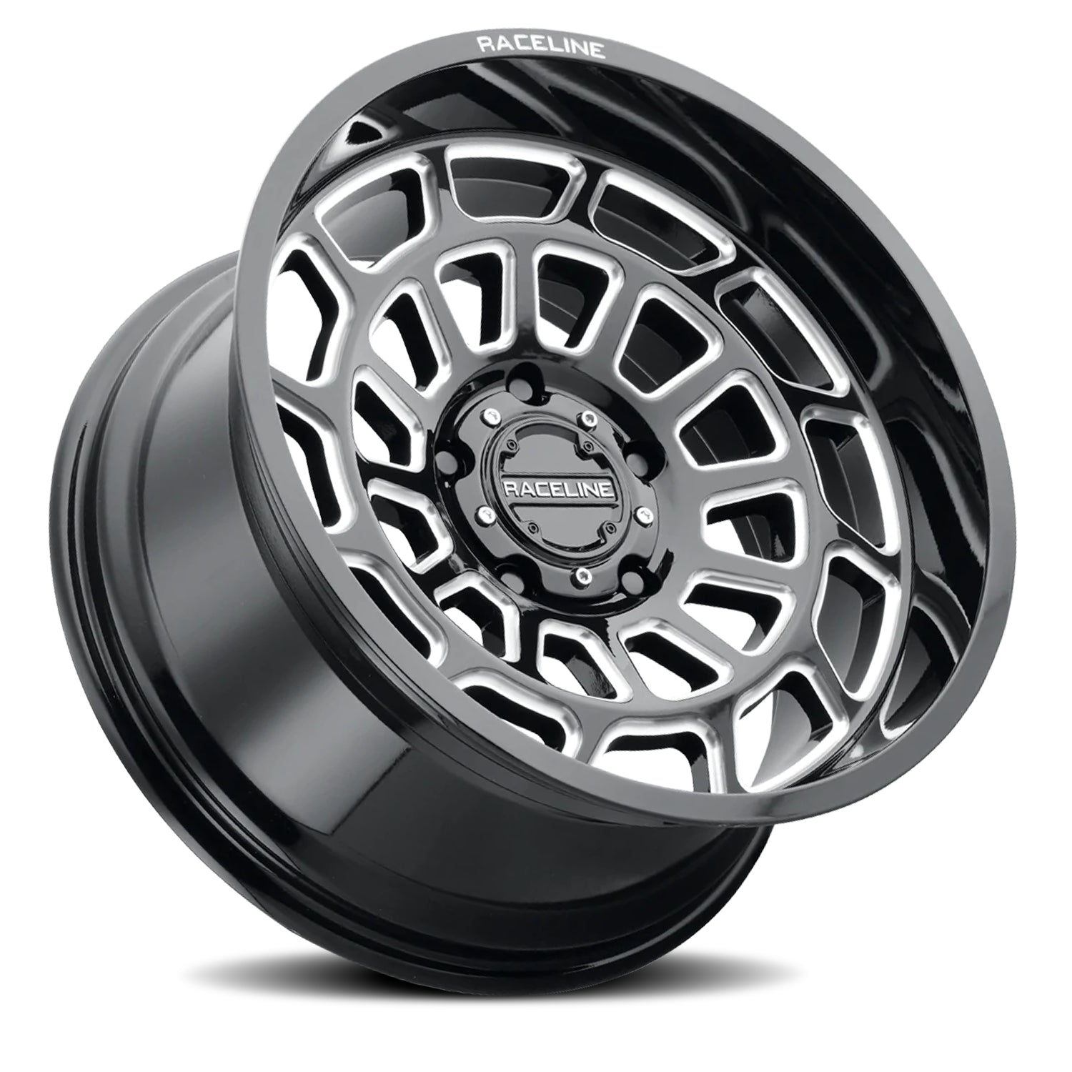 Raceline Aluminum Wheels 22x10 Warp 955M Milled Gloss Black -19 Offset 6 on 135 Bolt Pattern 87.1 Bore
