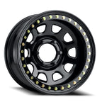 Raceline Aluminum Wheels 15x8 Black Daytona RT51 Gloss Black Beadlock -19 Offset 6 on 139.7 Bolt Pattern 107.95 Bore