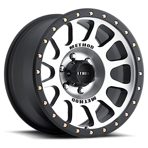 Method Aluminum Wheels 18x9 NV MR305 Bolt Pattern 6 On 139.7 Offset 0 Lip Size 1.34 Black BM Machined Face-Black Street Loc