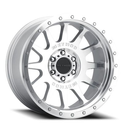 Method Aluminum Wheels 20x10 NV MR605 Bolt Pattern 8 On 170 Offset -24 Lip Size 2.83 Machined Silver SL Clear Coat