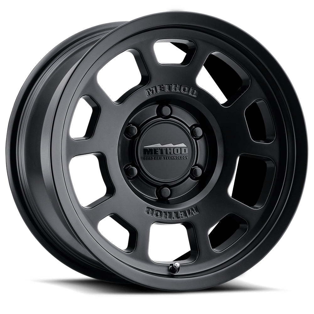 Method Aluminum Wheels 18x9 Bead Grip MR705 Bolt Pattern 6 On 139.7 Offset 18 Lip Size 1.22 Matte Black MB